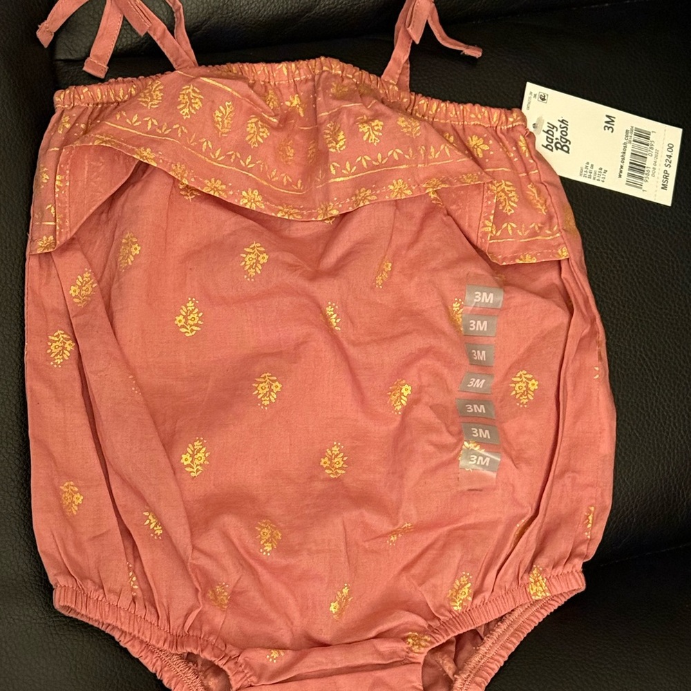 NWT Baby Bodysuit – Girl Size 3M – Adorable Summer Style!
